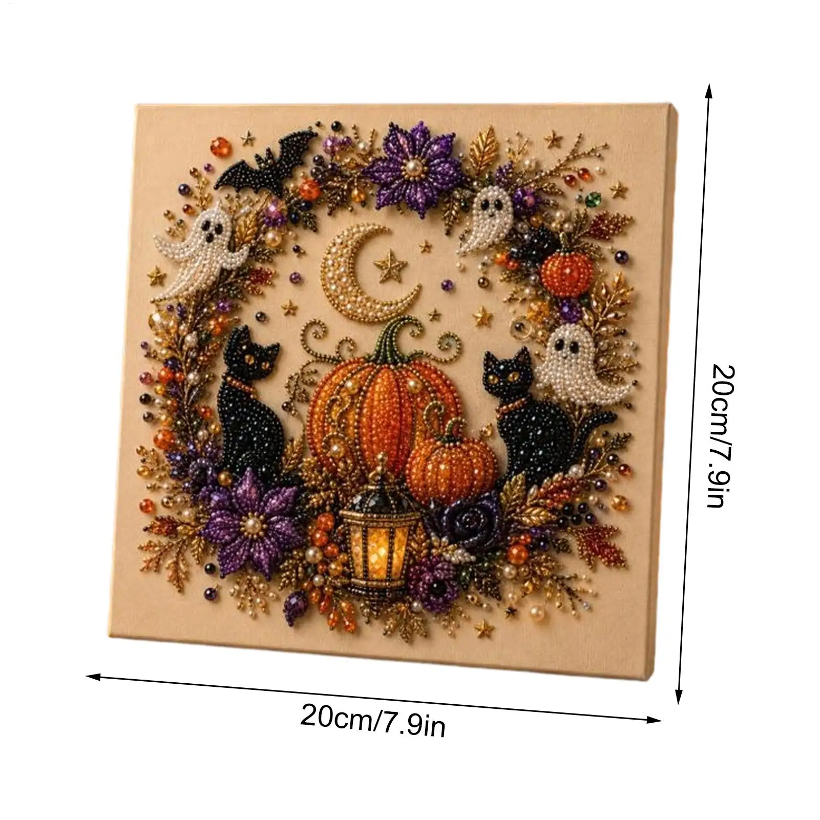 Halloween-Geister-Perlen-Kunst-DIY-Set Gruselige Geister Festliche Halloween-Wandkunst-Bastelsets Halloween-Wanddekoration Geschenke für Jungen und Mädchen – Detail 2