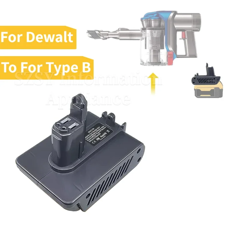 DC31 Adapter Replacement for Dyson Type-B Battery for Dewalt 20V Battery Convert to for Dyson DC31 Type-B Cleaner Converter