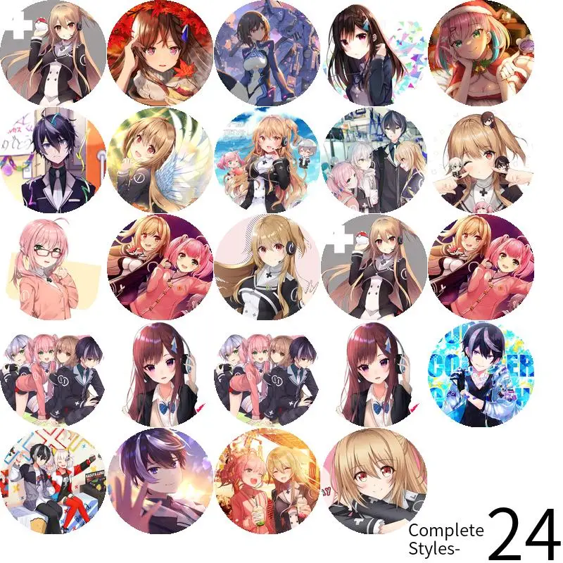 Game Club Project vtuber personaje de Anime botón suave insignia broche ancla periféricos Pin hojalata regalo de cumpleaños baratija