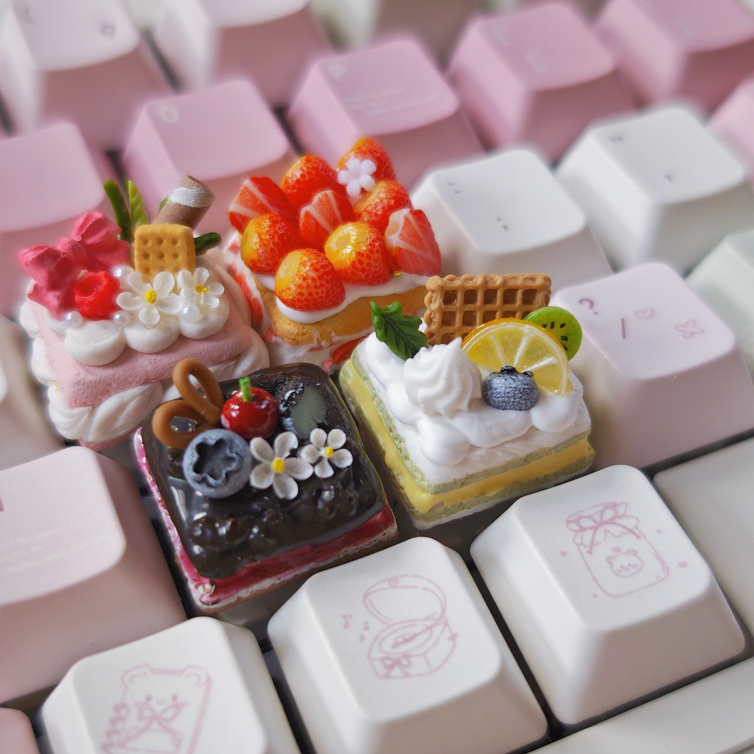 3D Printing Keyboard Keys - Conjunto de Teclas Temáticas de Bolo,