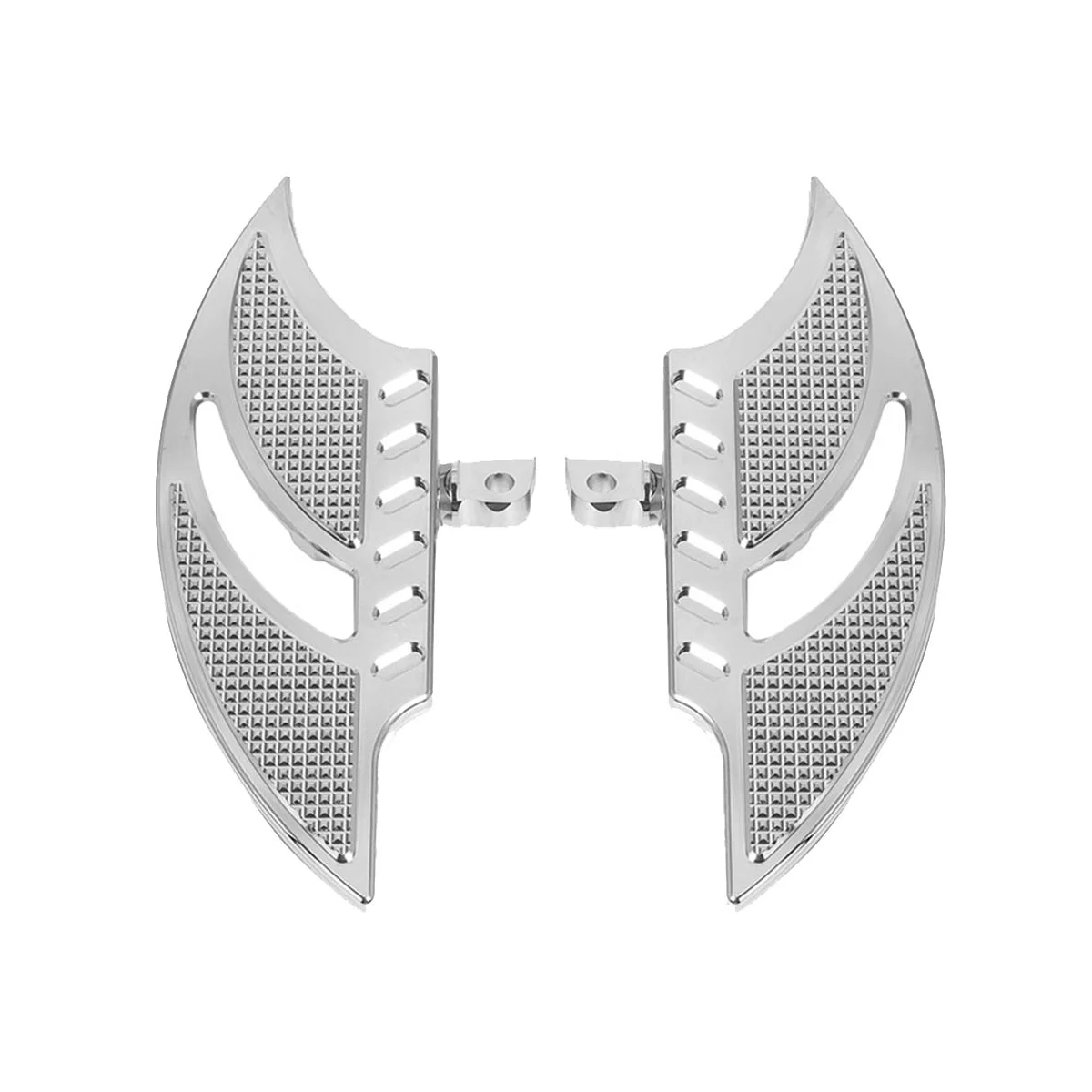 Flame Type Rear Pedals Front and Rear Pedals Motorcycle Accessories for Harley 883 XL1200 48 Silver