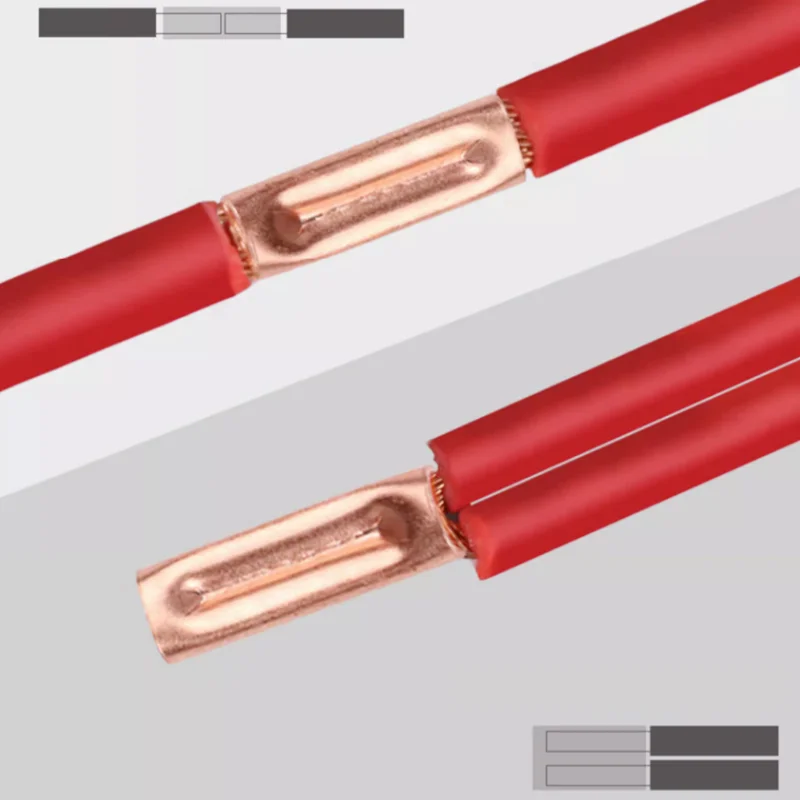 Copper Tube Crimping Terminal+2:1 Heat Shrink Tube, Red Copper Material, Wire Docking, Electrical Equipment Connector