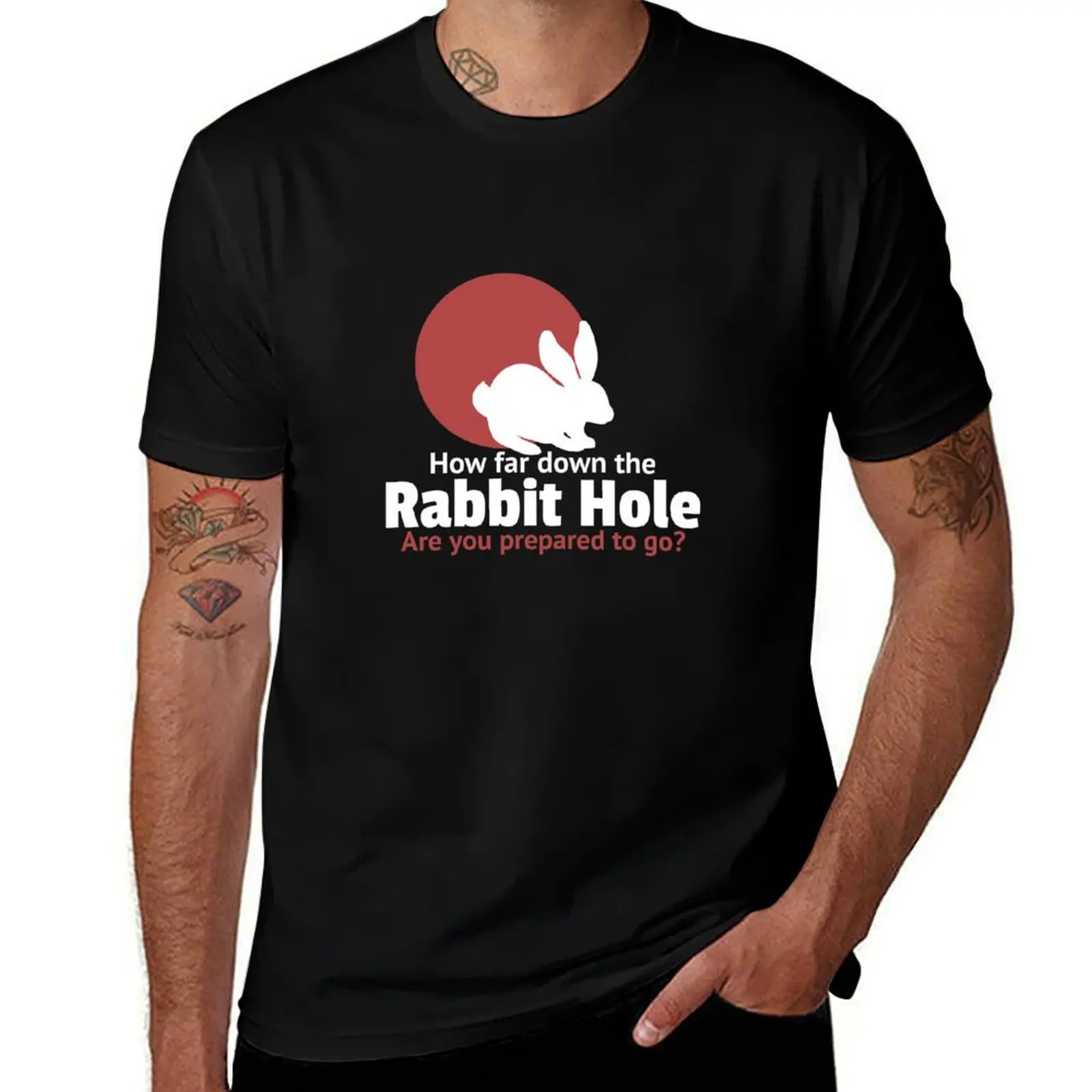 

Down The Rabbit Hole Design T-Shirt Big Size Short Sleeve Casual Top