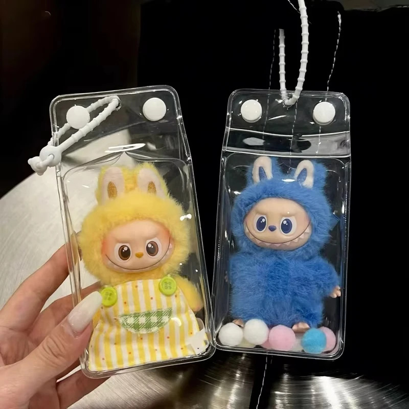 

4.0 Labubu Transparent Display Bag Portable Protective Bag 10cm Labubu 4th Generation Doll Accessories Special Bag