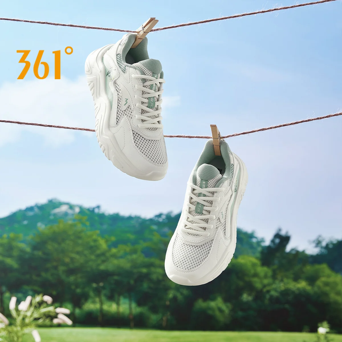 361 Degrees Women's Casual Shoes New Retro Mesh Breathable Soft Lightweight Stylish Versatile Culture Female Sneakers 682426761F