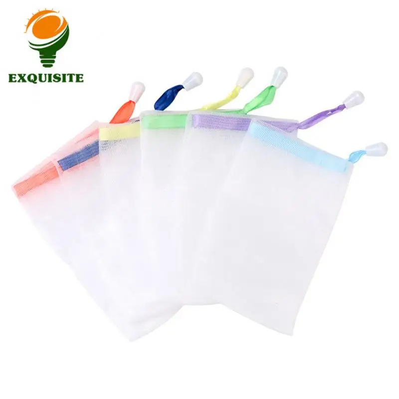 Soap Net Durable Cleansing Foaming Mesh Gentle Exfoliating Trending Nylon Mesh Bag Durable Nylon Soap Net For Long-lasting Use