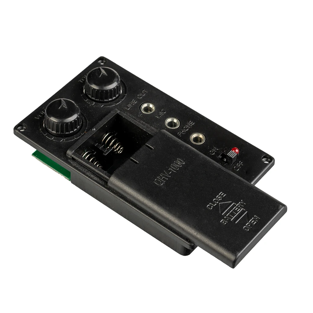 4/4 3/4 Electric Violin Pickup Bridge Piezo Set Transducer Frame EQ Preamp DIY With Screws