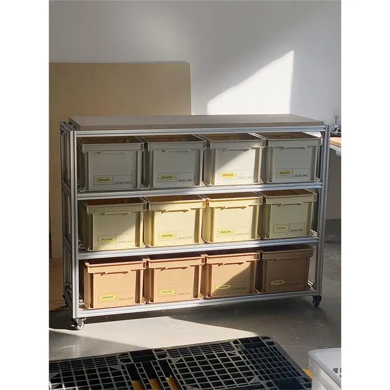 

Industrial Kitchen Shelf Bedroom Bookshelf Aluminum Profile Birch Living Room Floor Floor Multi-layer