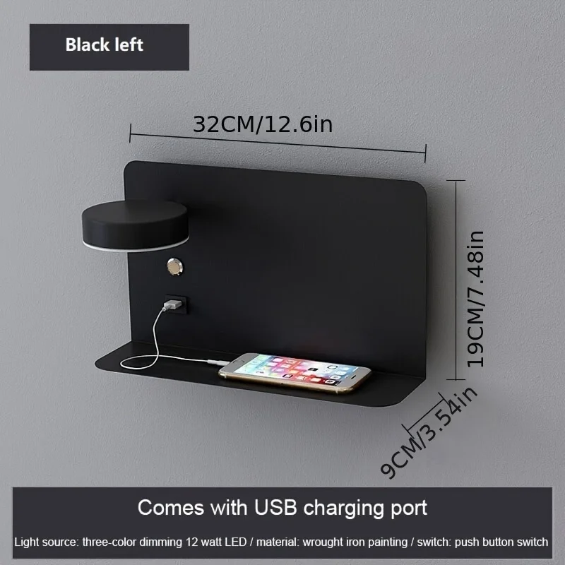Led Wandlamp Modern Eenvoud Interieur Wandlamp Slaapkamer Nachtlampje Led Licht Met Usb Mobiele Telefoon Opladen
