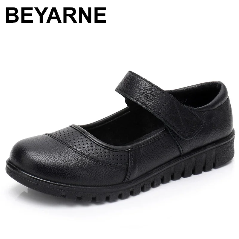 BEYARNE Appartamenti Mocassini Slip on Mocassini Genuino Scarpe di Cuoio di Balletto di Modo Casual Delle Signore Scarpe Scarpe Morbide Scarpe Da