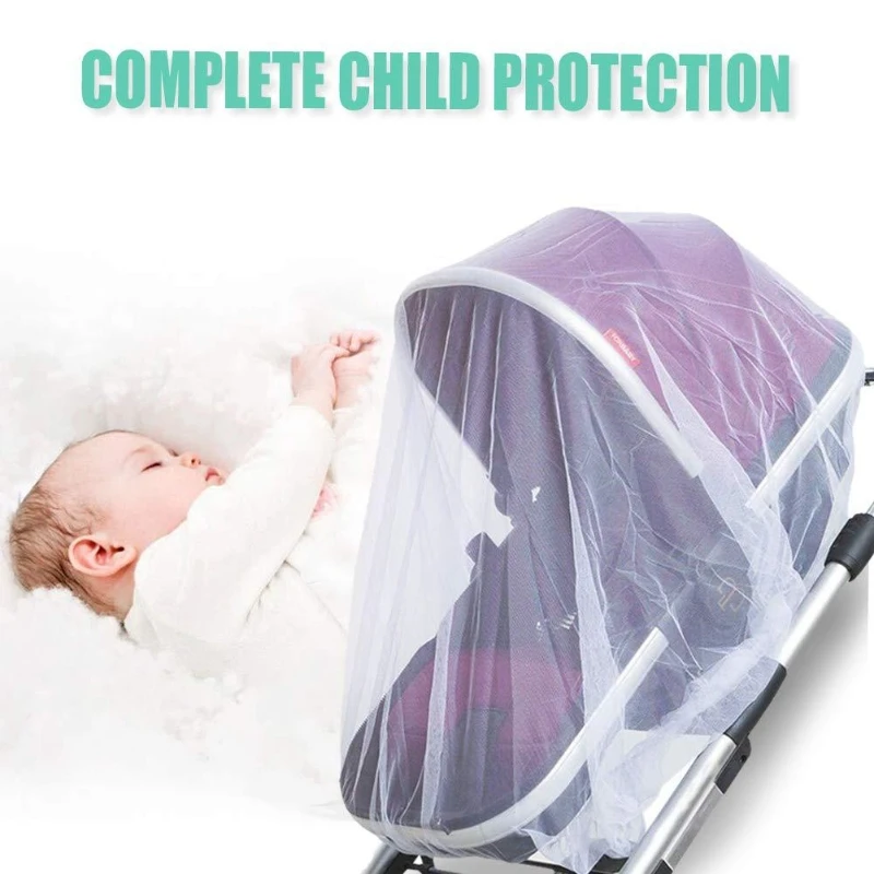 2/1PC Baby Stroller Mosquito Net Pushchair Cart Insect Shield Net Mesh Safe Infants Protect Mesh Cover Baby Stroller Accessories