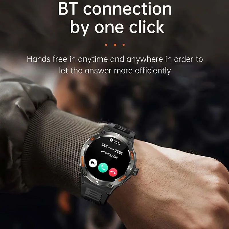 2024 nuevo para Huawei Xiaomi AMOLED reloj inteligente hombres resistente militar Bluetooth llamada GPS pista 500Mah 3ATM impermeable Smartwatch