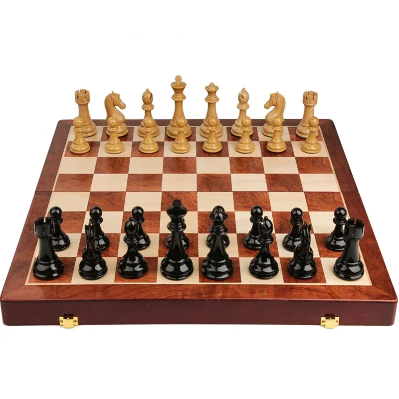 Professional Chess Set Board Games Luxury Wood Tournament Large Medieval Chessboard Handmade Juegos De Mesa Family Table Game