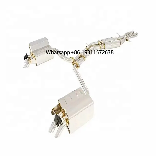 

Active Sound Exhaust Pipes Car Muffler Catback System for A8 D5 3.0T 2017-2021 With Electric Valves