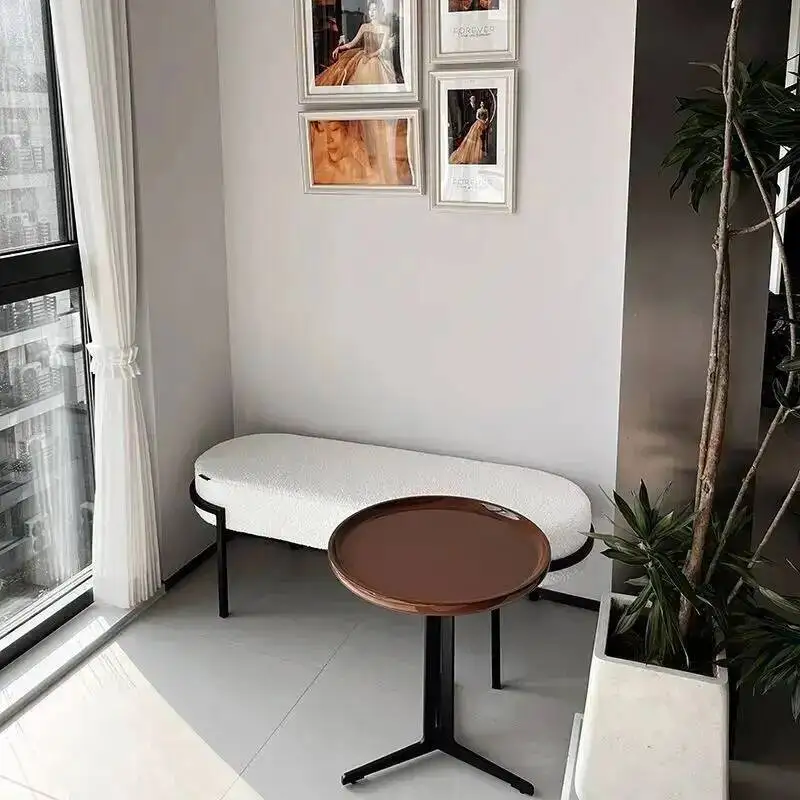 Italian Style Light Luxury Long Entryway Bench for Porch Door Home Entrance Bedroom Bed End Footstool