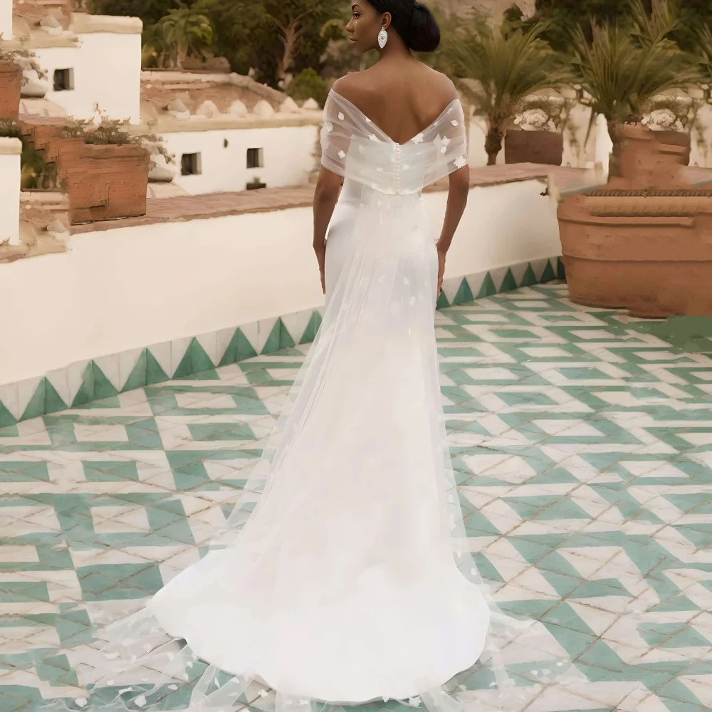 Maßgeschneiderte Luxus Brautkleider Meerjungfrau Schatz Hals Brautkleider Spaghetti-trägern Applique Braut Kleid Vestido De Novia