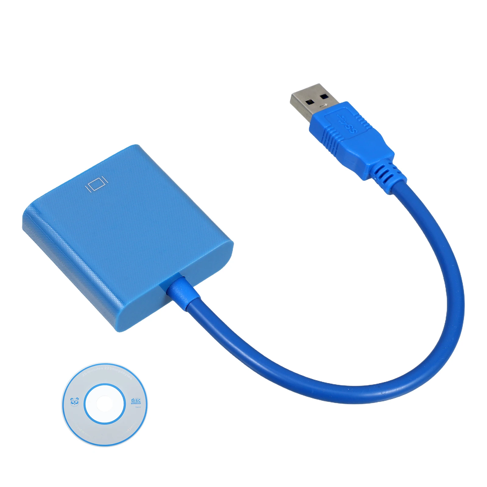 

USB 3.0 to Vga Adapter Cable Blue External Video Converter Display USB to Vga Adapter for Monitor Support 7