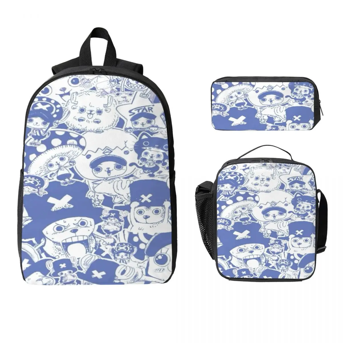 

Luffys O-one-pieces Kids Backpack Lunch Box Pencil Boxes for Boys Girls Kindergarten Backpacks Schoolbag Bookbag Set