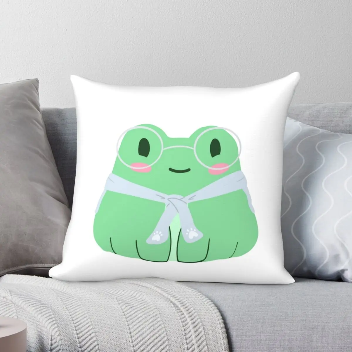 Frog Patton Square Pillowcase Polyester Linen Velvet Pattern Zip Decor Throw Pillow Case Bed Cushion Cover 18