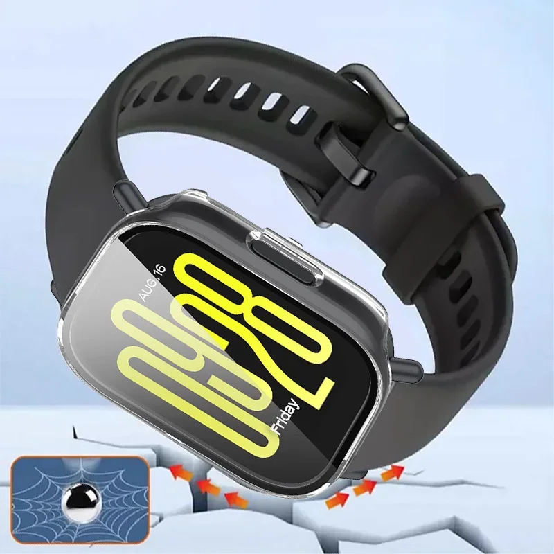 PC Case For Redmi Watch 5 Active Screen Protector Hard Tempered Glass Bumper Protective Cover for Xiaomi Redmi Watch 5 Lite