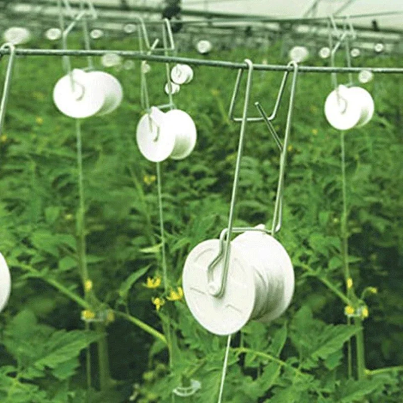 

6Pcs/set Support String Rope For Tomatoes Eggplants Watermelons Peppers Garden Plant Roller Hooks Tomato Support Hooks Kits