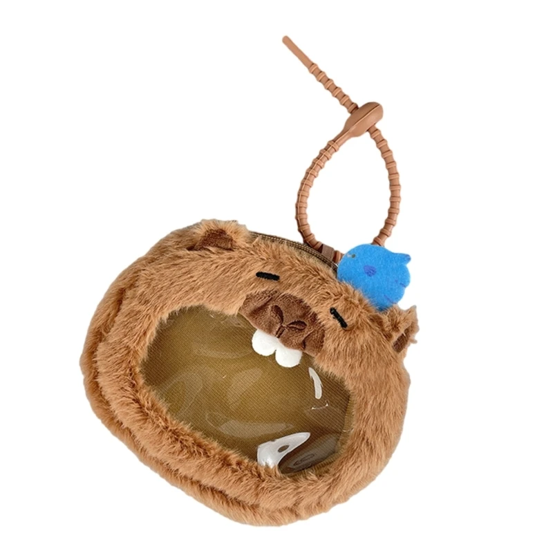 整理カードのためのクリエイティブプラッシュアニマルコインホルダーコンパクトサイズマネーバッグ