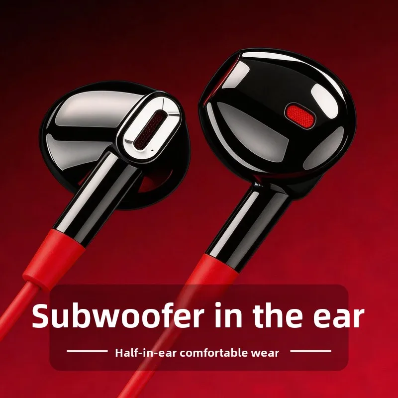 3.5mm Wired Earbuds Dual Dynamic Driver HiFi Bass Noise Isolating Gaming In-Ear Earphones for Phone Laptop PC Sports Music