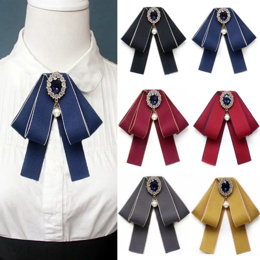 New Polyester Collar Flower Adjustable British Style College Ribbon Bowtie Ribbon Bow Men