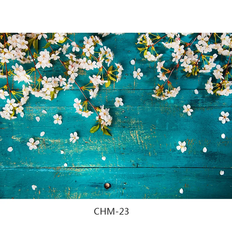 SHENGYONGBAO Art Fabric Photography Backdrops Props Flower Wood Planks Photo Studio Background CHM-13