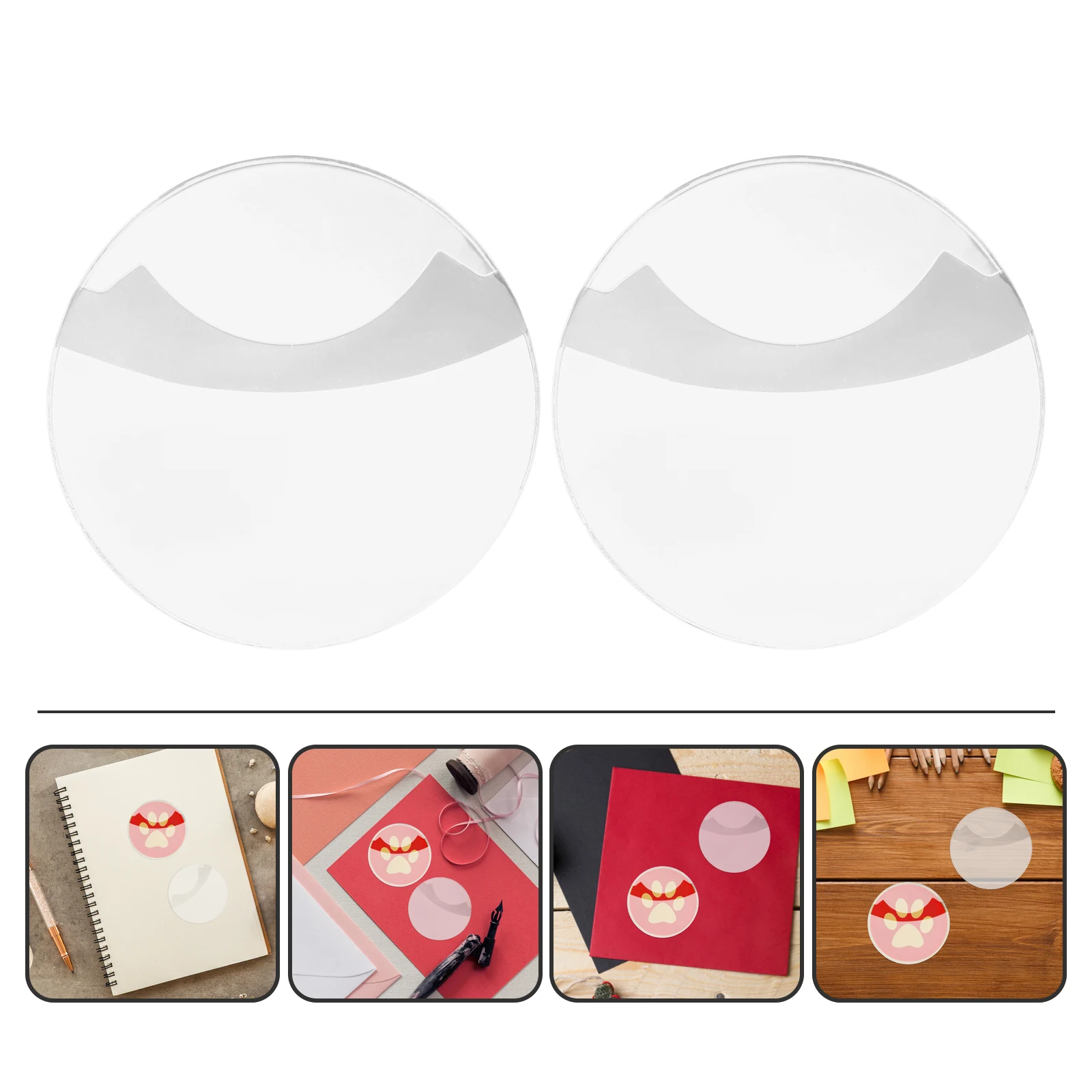 

10pcs Badge Case Protective Covers Clear Plastic Pin Holder Heavy Duty Round Multiuse Portable Storage Medal Display