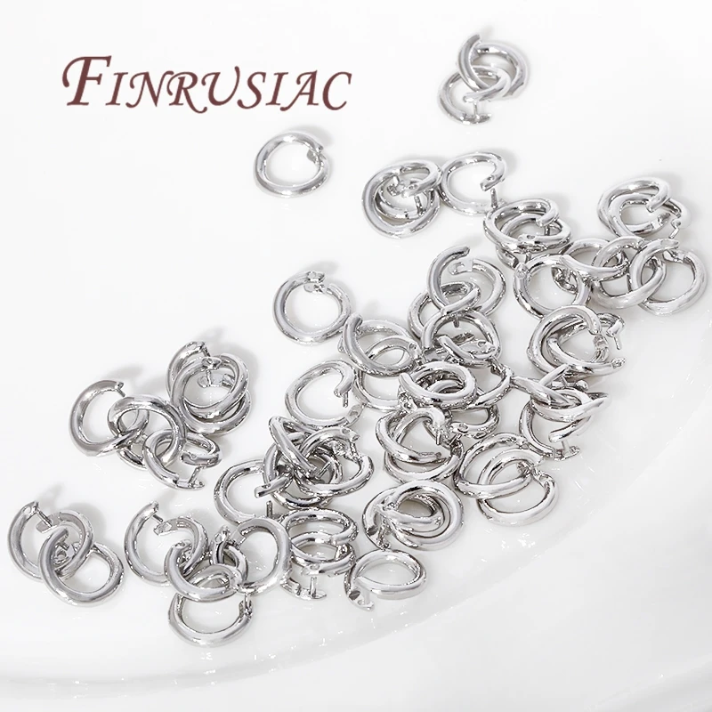 10-30 Teile/los 5,5/7,5mm Single Loop Offene Biegeringe 18K Gold Überzogene Spaltringe Anschlüsse Für Schmuck Machen, Findings Für DIY – Detail 12