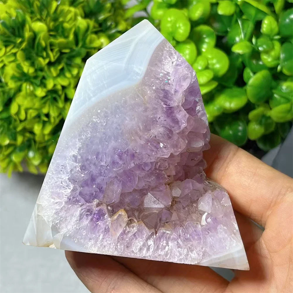 Amethyst Tower Point Wand Cluser Minerals Spiritual Specimen Gemstone Meditation Reiki Healing Reiki Home Decoration