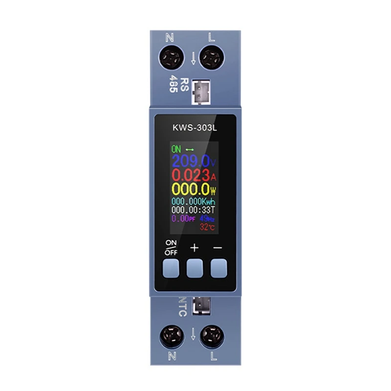 LED Digital Energy Meter Din Rail Mount Voltmeter Ammeter Wattmeter AC 80-290V With RS485 Kwh Power Meter