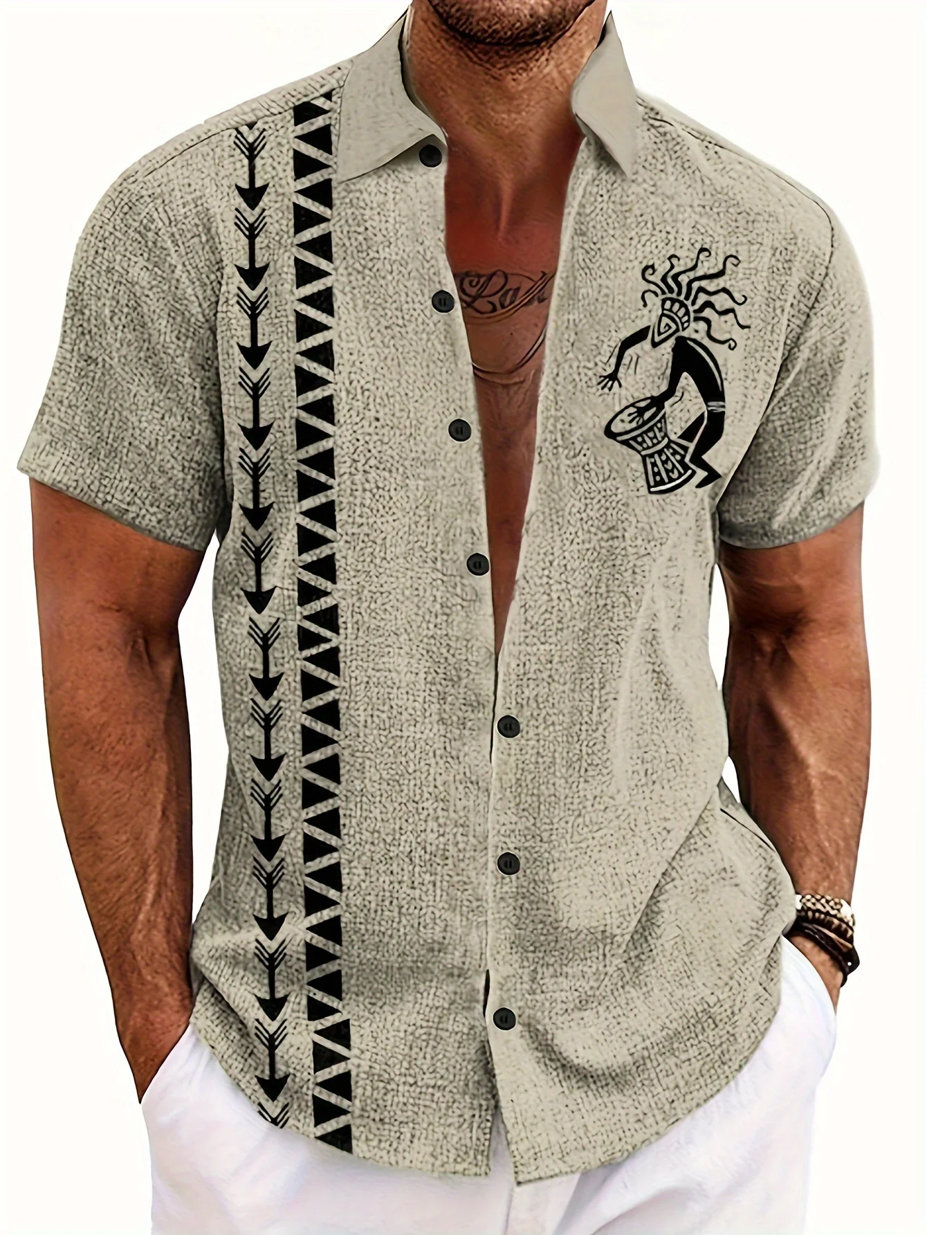 2026 Summer Men's Shirt - 3D Printed Design Breathable Lightweight Stylish and Comfortable Outdoor Men's Fashion