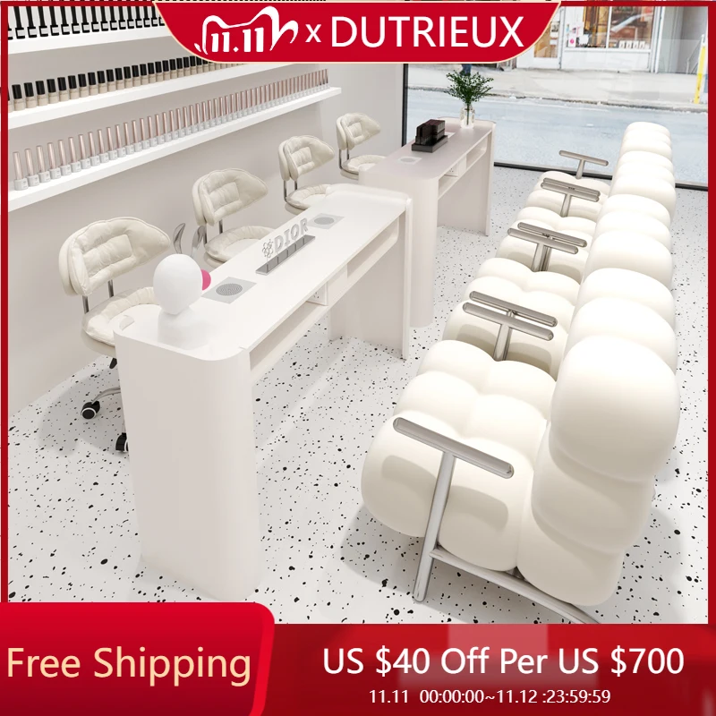 

Европейский прием, стол для ногтей, светильник, роскошный дизайнерский эстетический роскошный маникюрный стол, художественный салон, белая мебель для салона Nagel Tisch