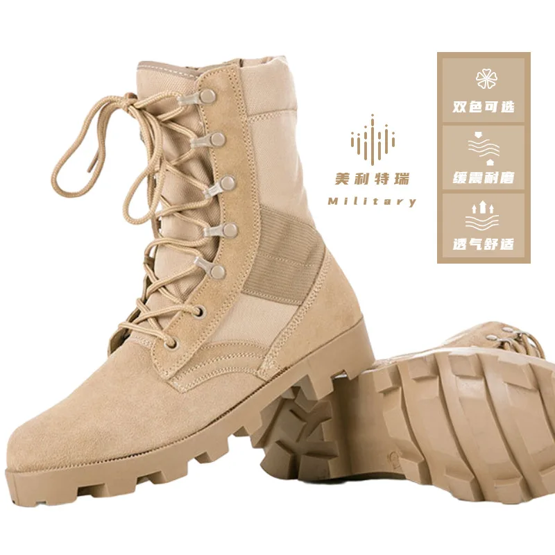 Botas de camuflaje para hombre, calzado de alta calidad, color verde, ideal para senderismo al aire libre, desierto, Panamá, 2024