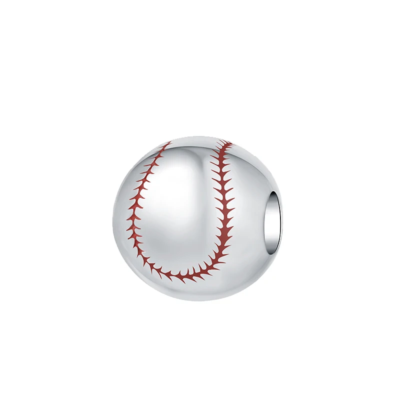 925 Sterling Silver Baseball Pendant Charm Fit  Charms Bracelets Women DIY Jewelry Gift