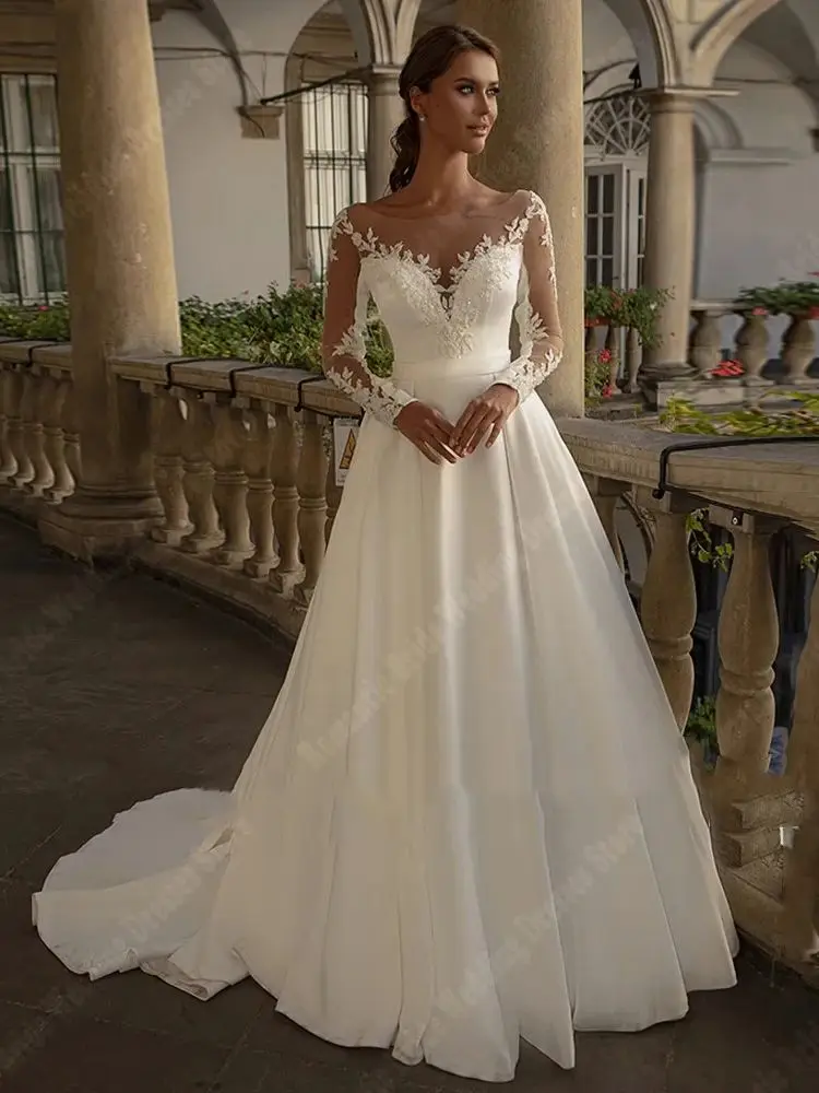 Vestidos de casamento de manga comprida, Querida celebridade, Vestidos de baile, Lace Applique formal, Vestido de festa para senhora