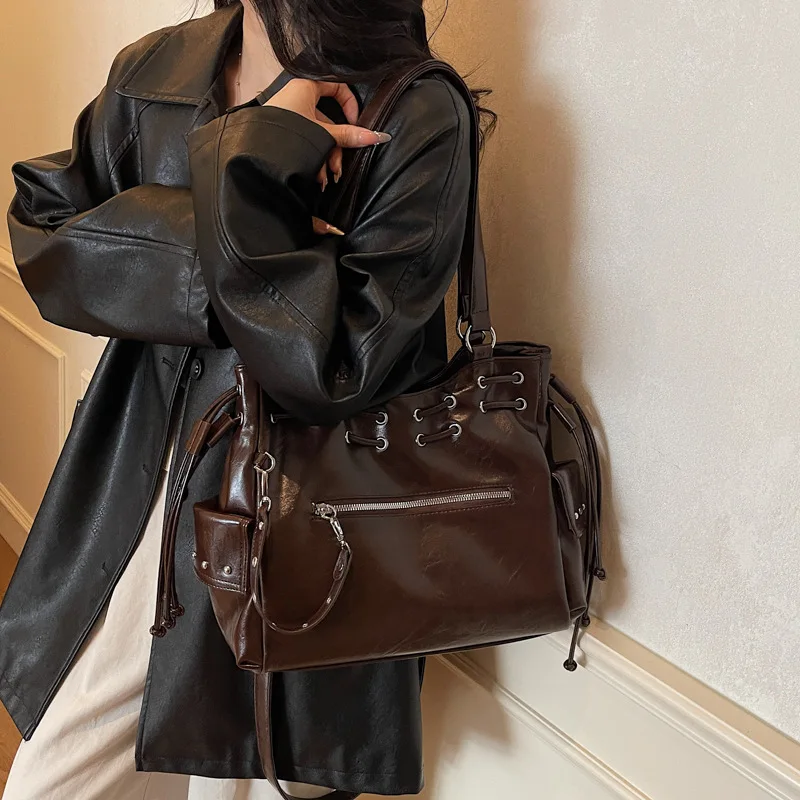 

Модная простая сумка через плечо для женщин, большая вместительная сумка для подмышек