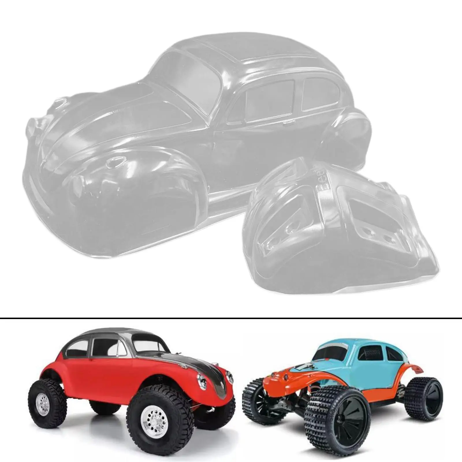 1/10 Transparent 313mm Wheelbase Shell, Remote Control Car Body Shell for Trucks Crawler, RC Car Vehicles Modification