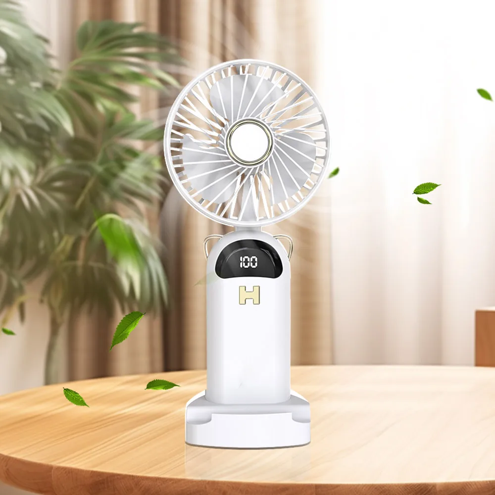 

Носимый портативный ручной вентилятор USB Складной мини-перезаряжаемый охлаждающий мини-вентилятор Вентилятор 5-скоростной домашний уличный шейный вентилятор