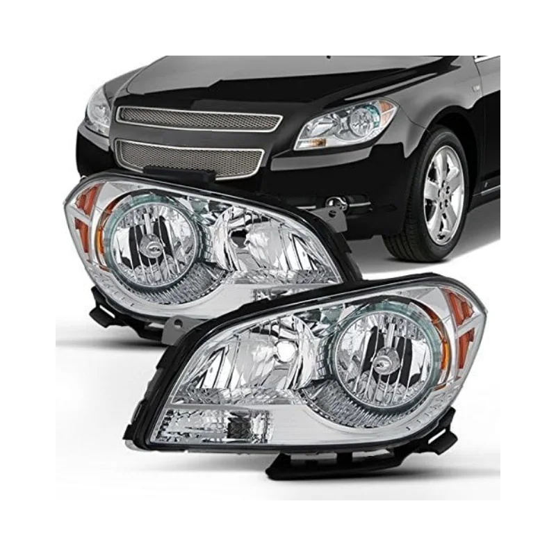 

1 Pair 2 Piece Headlight Head Light for Chevrolet Chevy Malibu 2009 2010 2011 2012