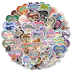 49PCS Y2k 90s Style Love Cat Ins Stickers Vintage For DIY Kids Notebook Luggage Motorcycle Laptop Refrigerator Decal Toys