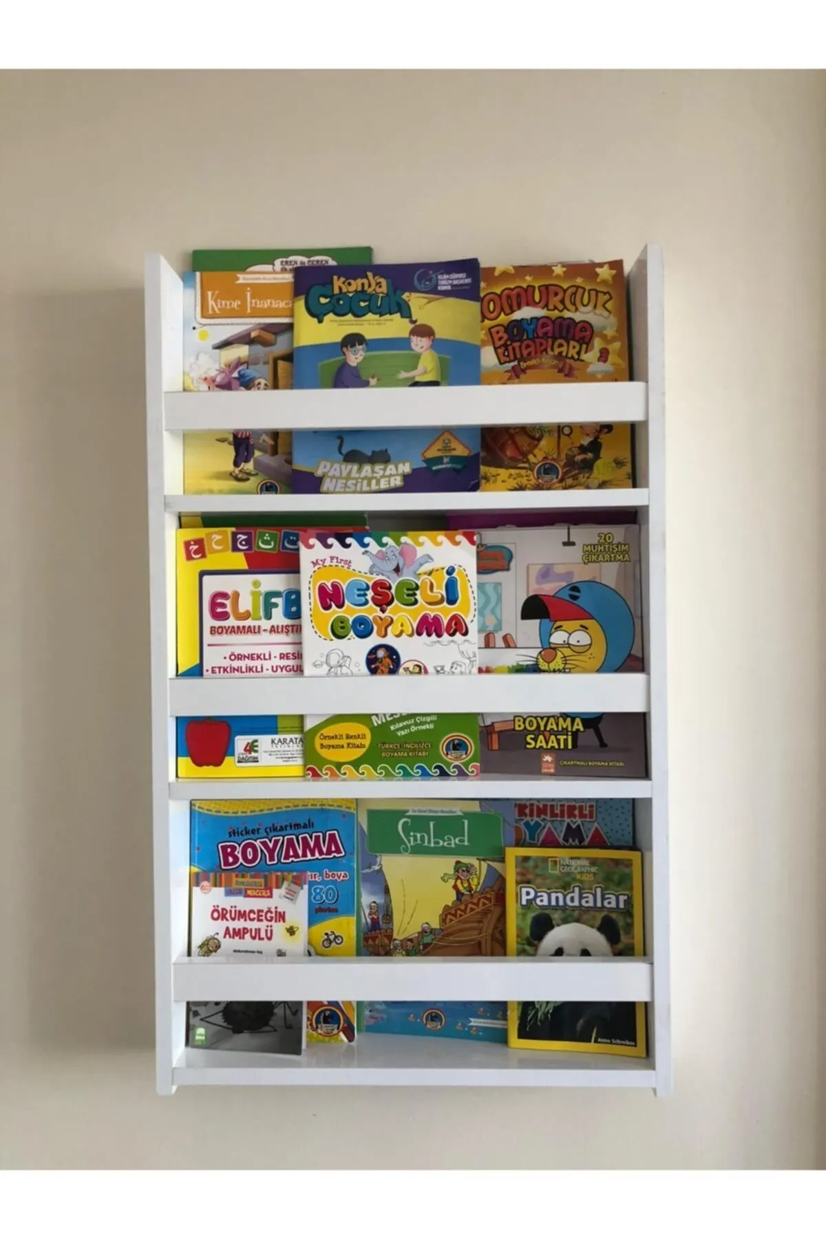 Bookcase Child Room Educational 3 Shelf Bookcase Magazine rack, Newspaper rack, Educational easy installation, libraries, home