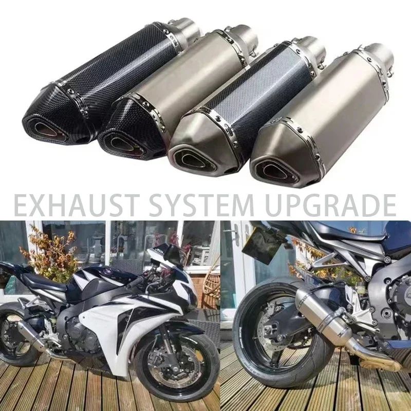 For Honda CBR250 CB400 FZ400 Z750 Sclmotos-51mm Motorcycle Scooter ATV Exhaust Muffler Channel Escape Motorcycle Exhaust Pipe