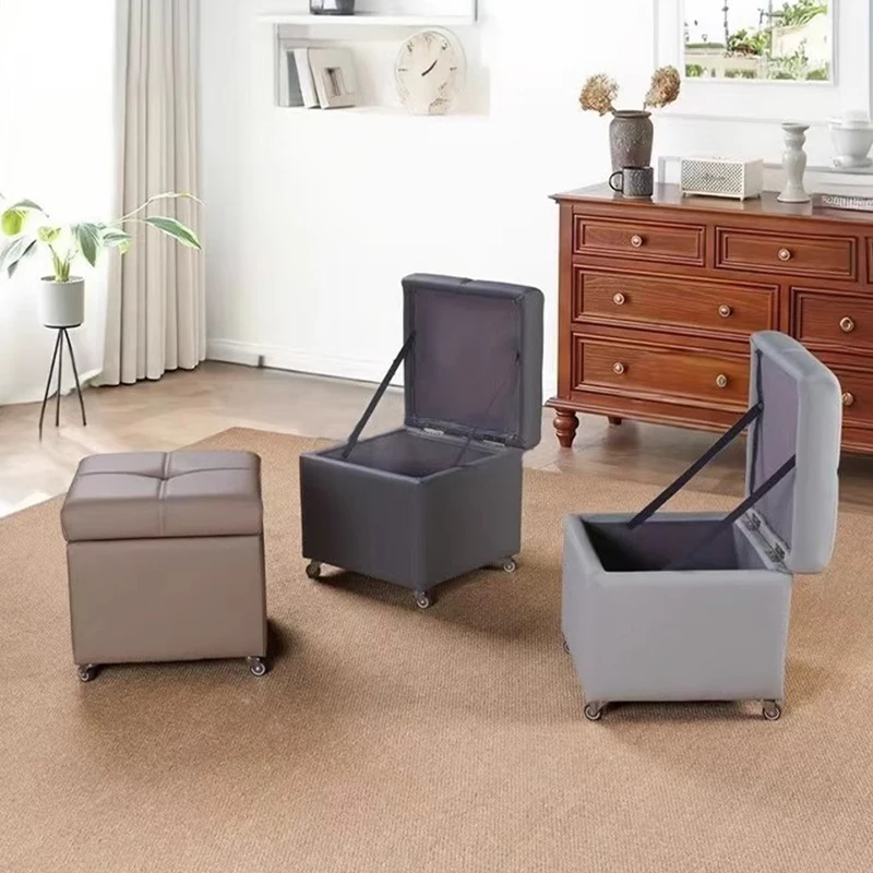 

Adjustable Wheels Stool Living Room Ultralight Hallway Shoe Changing Stool Design Sofa Taburetes Altos Cocina Home Furniture