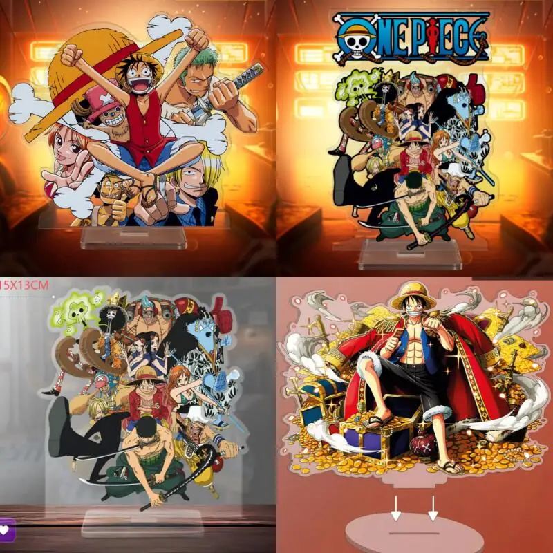 

Anime Cartoons Acrylic Standee for One Piece Monkey D. Luffy Roronoa Zoro Usopp Sanji Nami Jinbe Brook Acrylic Standing Plates
