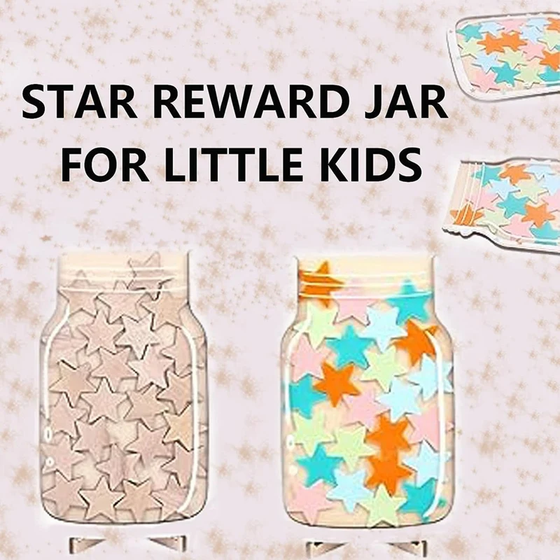 Stars Reward Jar for Toddlers, Reward System, Kids Board, Classroom Management Tools