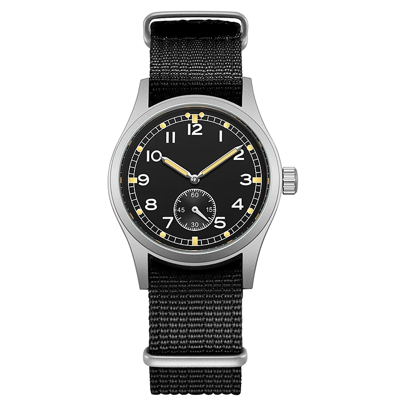 TPW 2026 Luminous Men’s Vintage Military Field Watch Retro quartz 38mm with Small Second Sub‑Dial Woven Nylon Fabric Strap