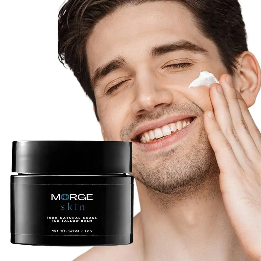 50g Natural Grass Fed Tallow Balm Male Anti-Wrinkle Protective Tallow Cream Deep Hydration Repairing and Smoothing